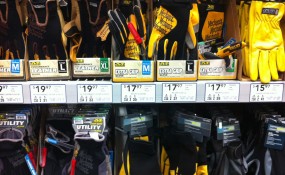 Rack of gloves